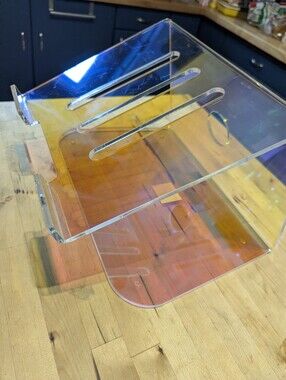 Ashland Iridescent Display Stand with Orange and Blue Sheen